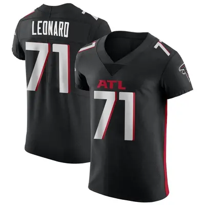 Men's Elite Rick Leonard Atlanta Falcons Black Alternate Jersey