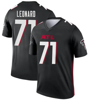 Men's Legend Rick Leonard Atlanta Falcons Black Jersey
