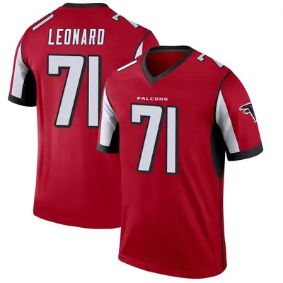Men's Legend Rick Leonard Atlanta Falcons Red Jersey