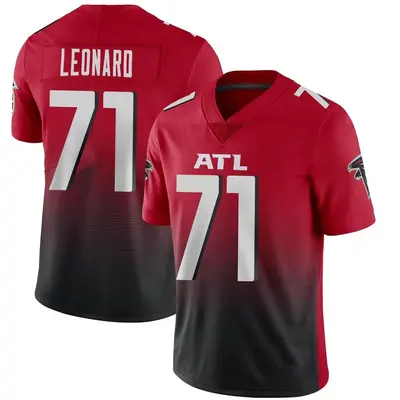 Men's Limited Rick Leonard Atlanta Falcons Red Vapor 2nd Alternate Jersey