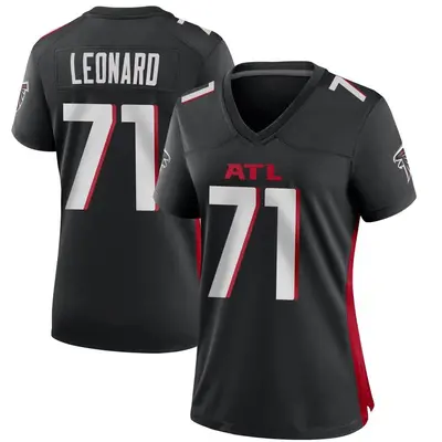Women's Game Rick Leonard Atlanta Falcons Black Alternate Jersey